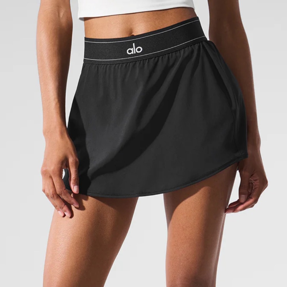 ALO Yoga Black Active Tennis Skort